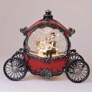 Skeleton Carriage Glitter Globe Halloween